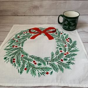 Hallmark Green Holly Coffee Mug and Holly Wreath Tea Dish Towel Set 2022
